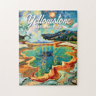 Puzzle Yellowstone Grand Prismatic Van Gogh Colorido