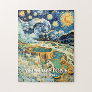 Puzzle Yellowstone Mammoth Hot Springs Van Gogh Vibrante