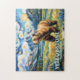 Puzzle Yellowstone National Park Bear Landscape Van Gogh