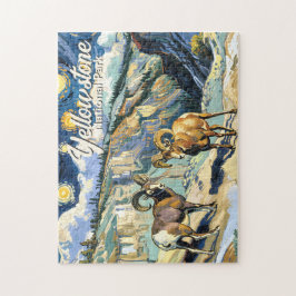 Puzzle Yellowstone National Park Bighorn Sheep Van Gogh