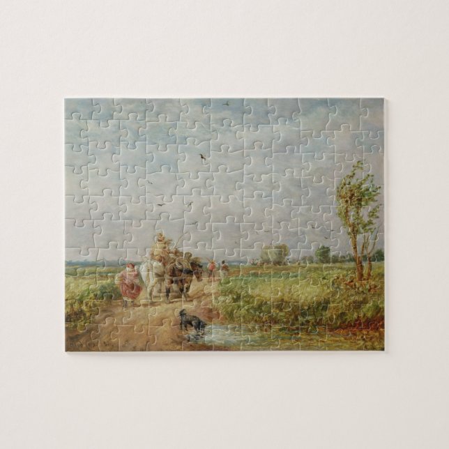 Puzzle Yendo al henar, 1853 (aceite en cartón para (Horizontal)