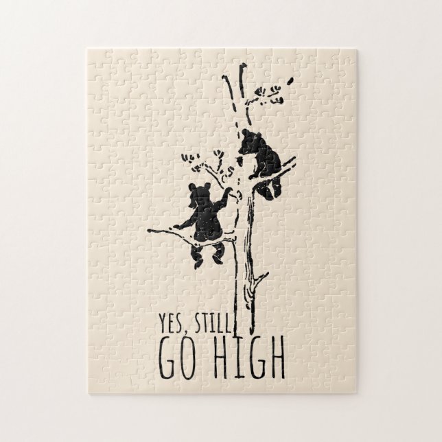 Puzzle Yes, Still Go High Climbing Bears Inspirational (Vertical)