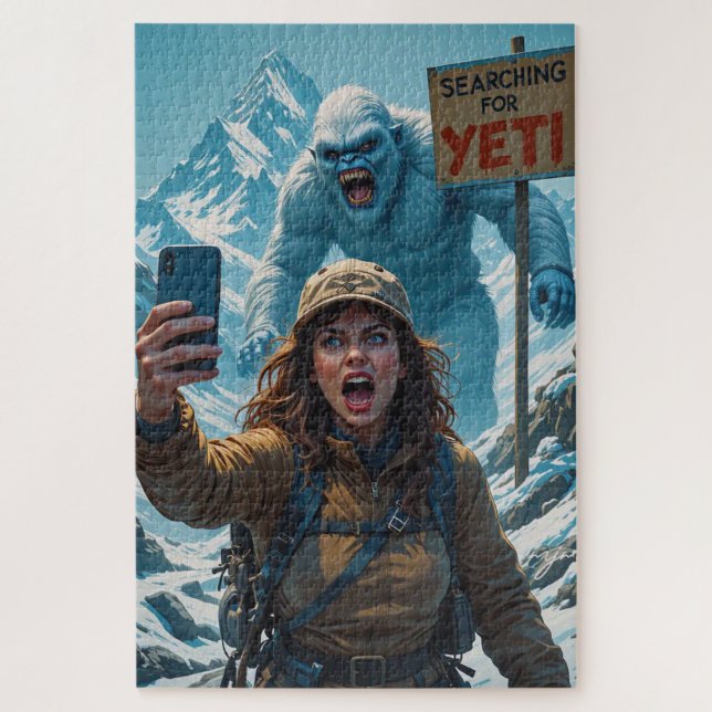 Puzzle Yeti Bigfoot Sasquatch Selfie Monte Everest (Vertical)