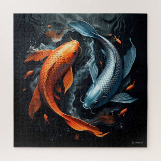 Puzzle Yin y Yang: La danza de Koi