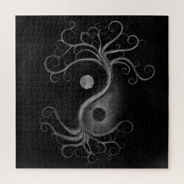 Puzzle Yin Yang Swirl Tree (Vertical)