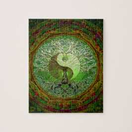 Puzzle Yin Yang Tree of Life Green