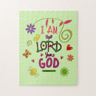 Puzzle Yo soy el Señor tu Dios la Biblia Verse