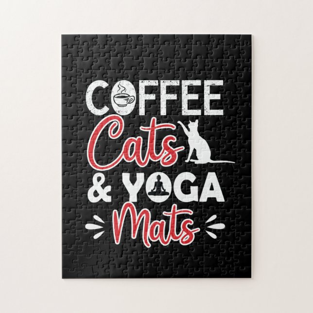 Puzzle Yoga Lover | Coffee Cat Y Yoga Mates (Vertical)