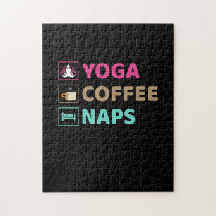 Puzzle Yoga Lover Yoga Coffee Naps