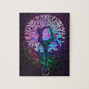 Puzzle Yoga Tree Peace Rainbow