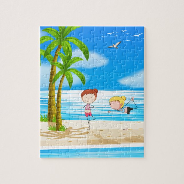 Puzzle Yoga y playa (Vertical)