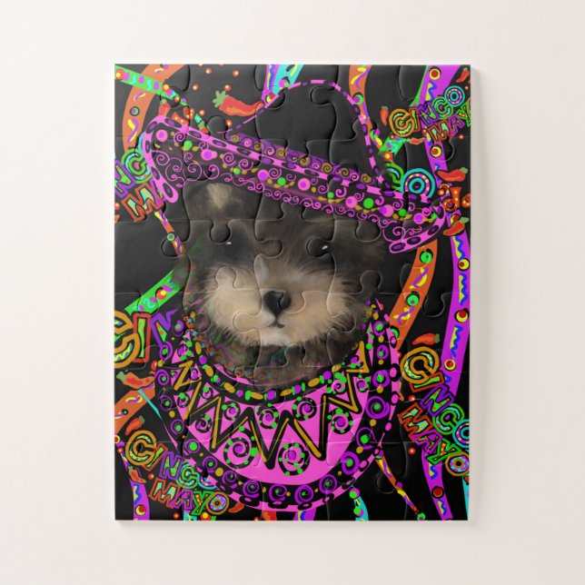 Puzzle Yorkie Poo (Vertical)
