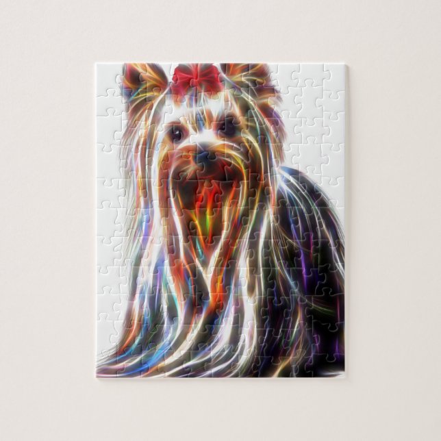 Puzzle Yorkshire lindo Yorkie Terrier (Vertical)