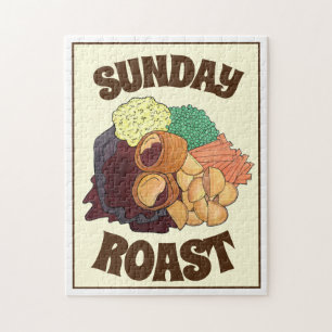 Puzzle Yorkshire Pudding Sunday Roast Reino Unido Comida 