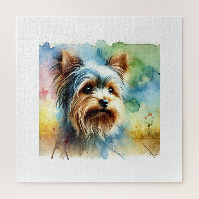 Puzzle Yorkshire Terrier 080724AREF106 - Watercolor (Vertical)