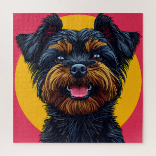 Puzzle Yorkshire Terrier Contra un Fondo Brillante