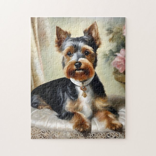 Puzzle Yorkshire Terrier Cute Dog (Vertical)