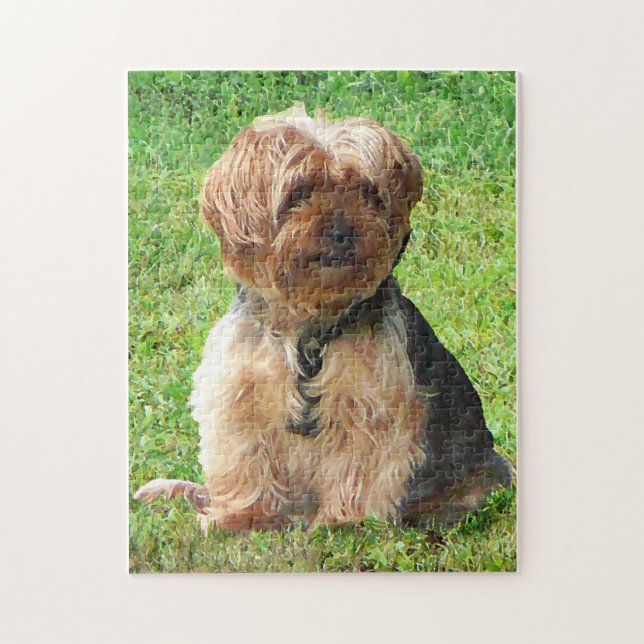 Puzzle Yorkshire Terrier en Park (Vertical)