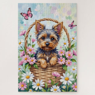 Puzzle Yorkshire Terrier Flores de Primavera Perro Lindo