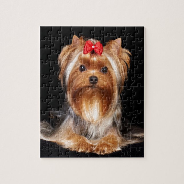 Puzzle Yorkshire Terrier hermoso (Vertical)