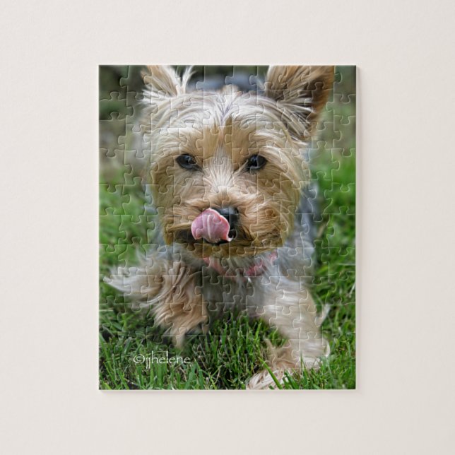 Puzzle Yorkshire Terrier Puppy - "diseño jjhelene" (Vertical)