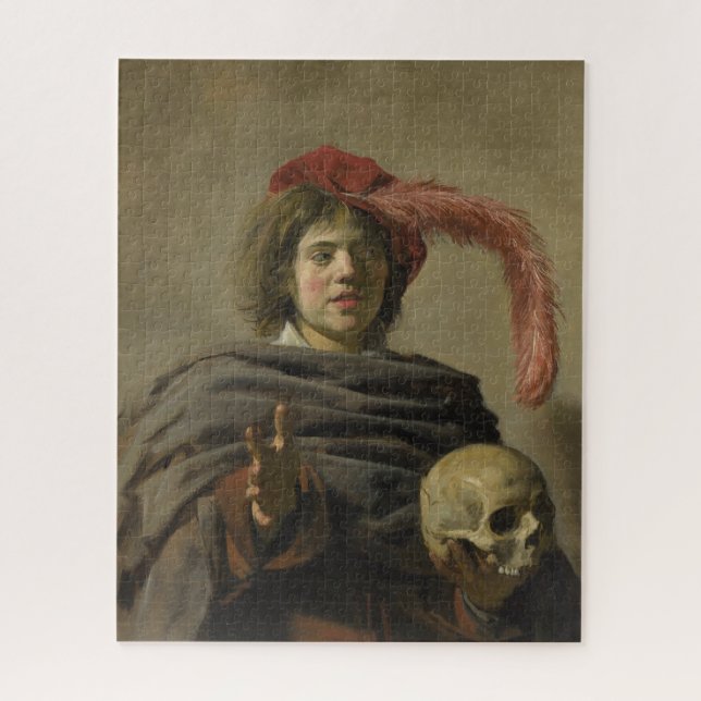 Puzzle Young Man with a Skull Classic Art (Vertical)