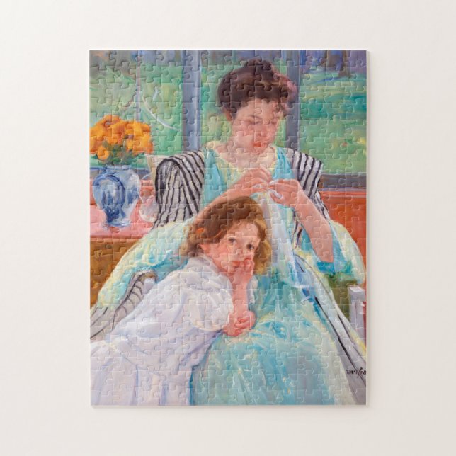 Puzzle Young Mother Sewing, Mary Cassatt (Vertical)