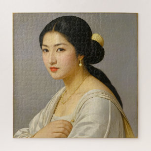 Puzzle "Yuki Mori" Retrato de mujer en arte fino