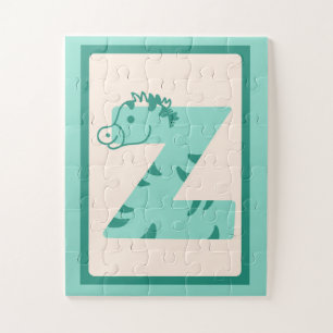 Puzzle 🦓Z es para cebra – Divertido cartel alfabético de
