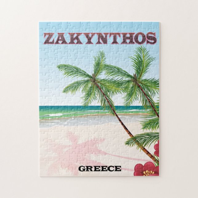 Puzzle Zakynthos Greece travel poster (Vertical)