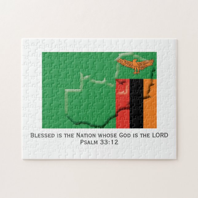 Puzzle ZAMBIA | Nación Bendecida | BANDERA ZAMBIANA (Horizontal)