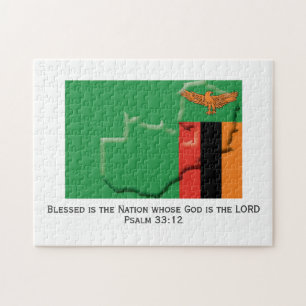 Puzzle ZAMBIA Nación Bendita BANDERA DE ZAMBIA