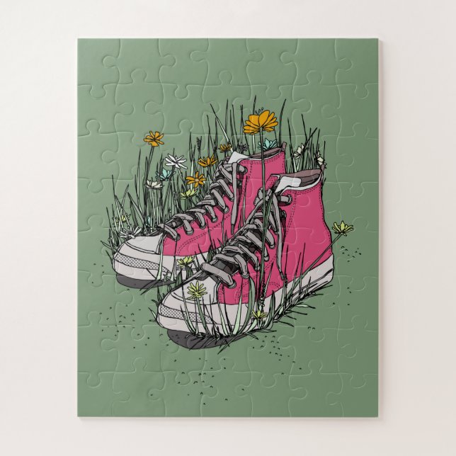 Puzzle Zapatillas Vintage de Caño Alto (Vertical)