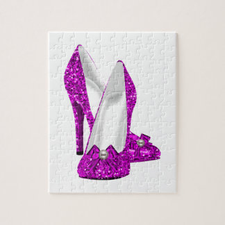 Puzzle Zapatos de tacón alto Stileto brillo rosa