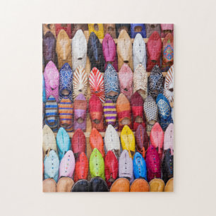 Puzzle Zapatos exhibidos en una tienda en los souks