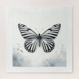 Puzzle Zebra Butterfly Watercolor AREF295 - Watercolor
