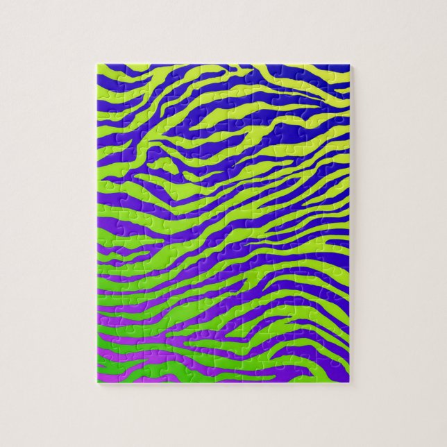 Puzzle Zebra verde (Vertical)