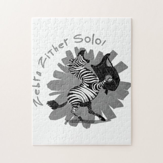 Puzzle Zebra Zither Solo (Vertical)