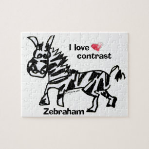 Puzzle Zebraham- Amo el contraste