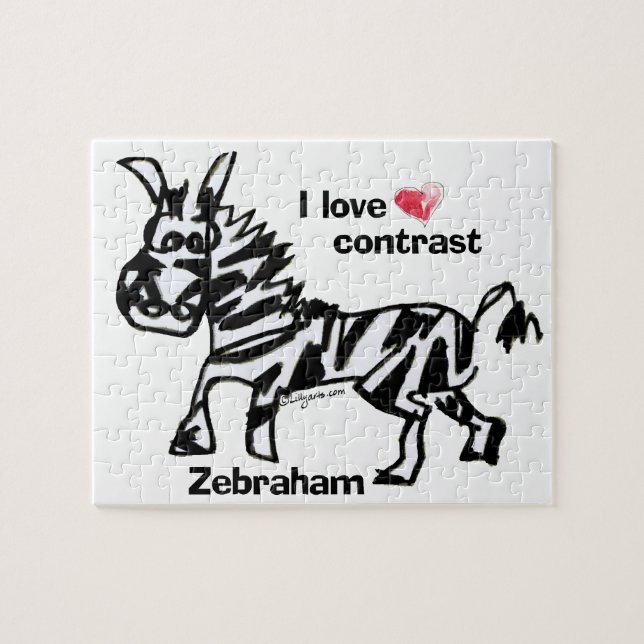 Puzzle Zebraham- Amo el contraste (Horizontal)