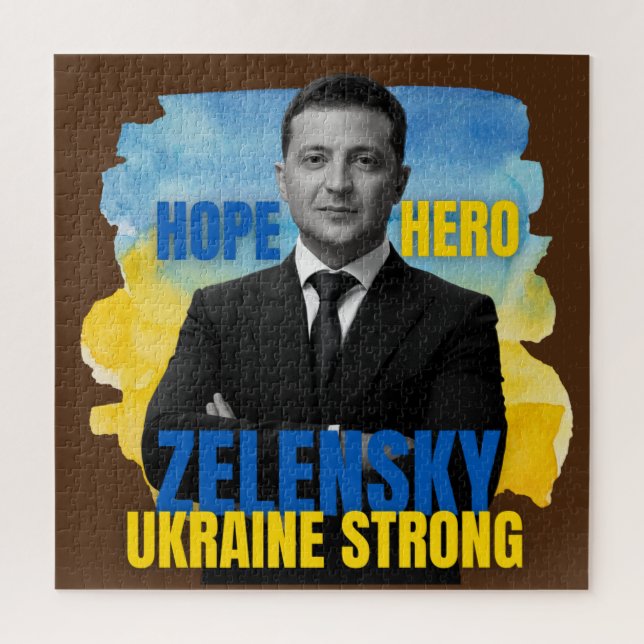 Puzzle Zelensky Hope Hero Ucrania fuerte (Vertical)