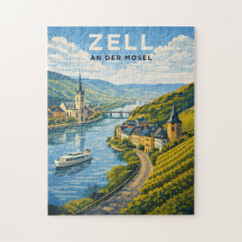 Puzzle Zell Germany Vintage Travel Art
