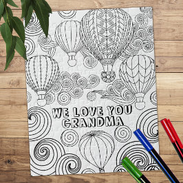Puzzle Zen Doodle Art Swirls Balloons Colores para adulto