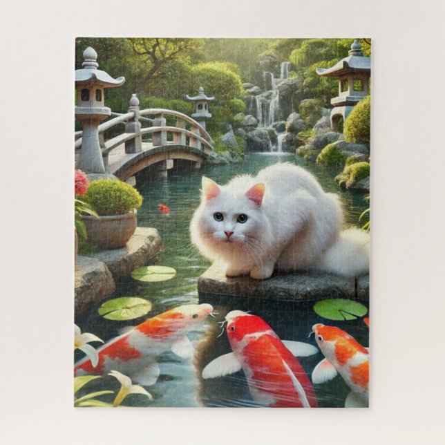 Puzzle Zen Garden Kitty (Vertical)