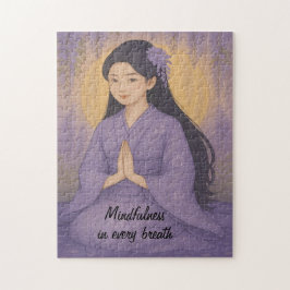 Puzzle Zen Meditation art Mindness Yoga Purple Personaliz