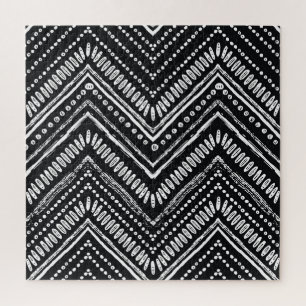 Puzzle Zigzag Stripes: Étnica de mano detenida