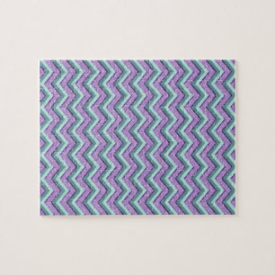 Puzzle ZigZag verde azulado y Ametista