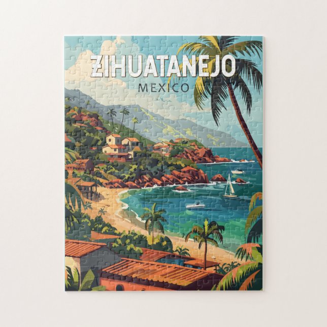 Puzzle Zihuatanejo México Viaje al arte (Vertical)