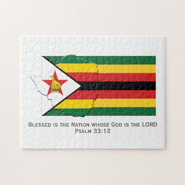 Puzzle ZIMBABWE | Nación Bendecida | BANDERA DE ZIMBABWEA (Horizontal)