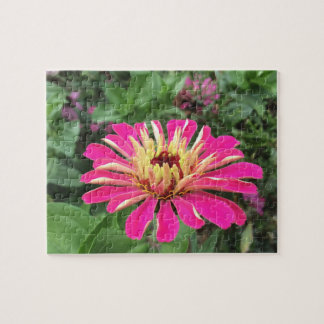 Puzzle ZINNIA - Crema y rosa vibrante -